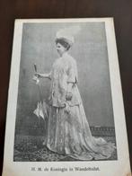 Koningin Wilhelmina in Wandeltoilet, Ophalen of Verzenden, Zo goed als nieuw, Nederland, Kaart, Foto of Prent