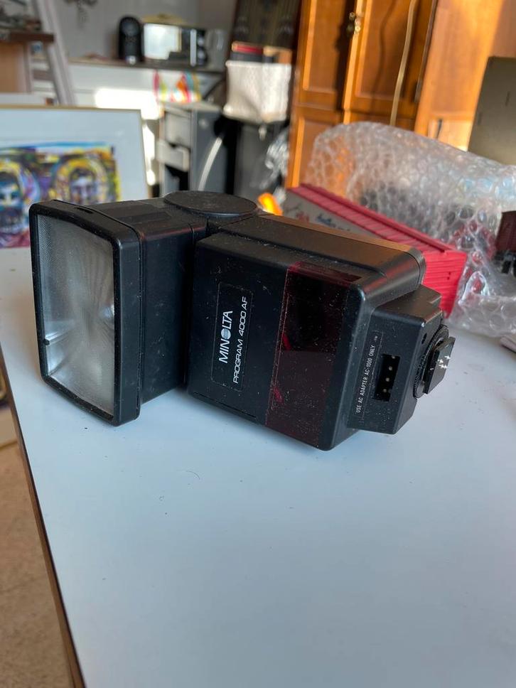 Minolta Program 4000 AF Flitser flash, Audio, Tv en Foto, Fotografie | Flitsers, Gebruikt, Ophalen of Verzenden
