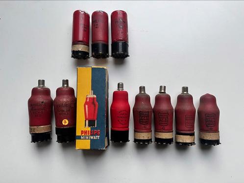 10 Stuks Buizen Philips “Rode Serie”, Antiek en Kunst, Antiek | Tv's en Audio, Ophalen