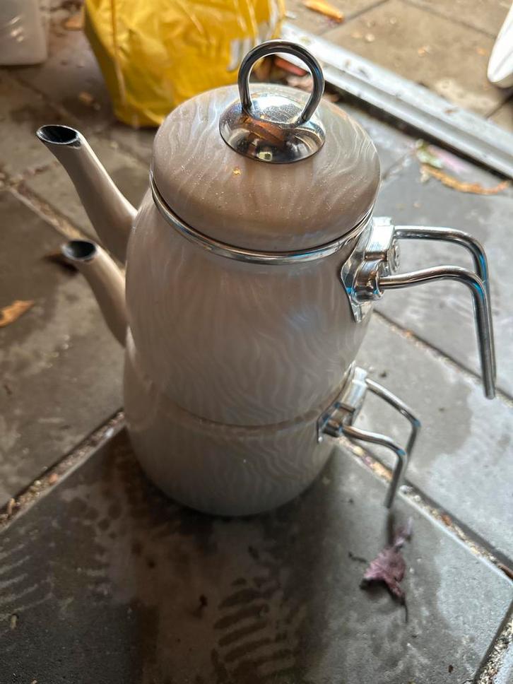 Turkse Theepot - Caydanlik, Huis en Inrichting, Keuken | Keukenbenodigdheden, Gebruikt, Ophalen of Verzenden