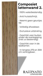 Akoestische wandpanelen 100% waterbestendig tot 300 cm lang