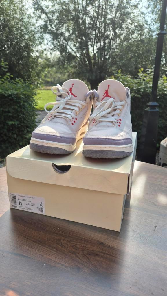 Jordan 3 White Muslin Maat 45 gedragen, Kleding | Heren, Schoenen, Gedragen, Sneakers of Gympen, Wit, Ophalen of Verzenden