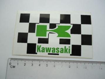 sticker oud KAWASAKI motorfiets race finishvlag motorrace  beschikbaar voor biedingen