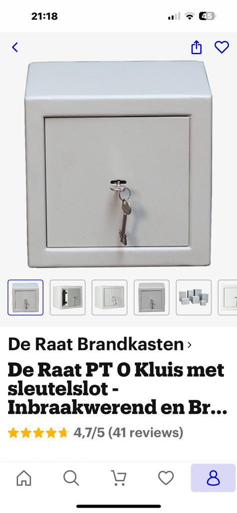 De Raat PT O Kluis, Huis en Inrichting, Brandblussers en Brandkasten, Nieuw, Ophalen of Verzenden