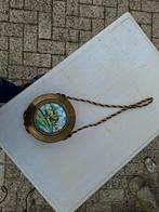 schitterende antieke messing opwindbare wandklok met molen, Antiek en Kunst, Ophalen of Verzenden