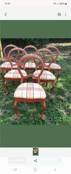 6 klassieke eetkamerstoel Biedemeijer, Huis en Inrichting, Stoelen, Ophalen, Hout, Gebruikt, Bruin