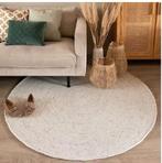 Rond wollen vloerkleed 150, Ophalen of Verzenden, Grijs, Rechthoekig, Nieuw