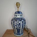 Handgemaakte Delfts blauwe lampenvoet 0ude Boch dekselvaas, Ophalen of Verzenden