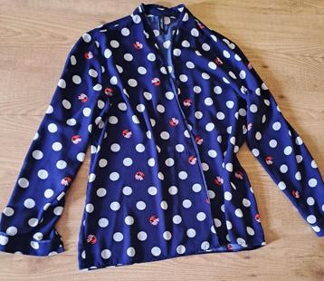 Marc Cain blouse maat 42/44 blauw z.g.a.n.! beschikbaar voor biedingen