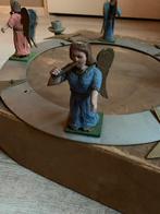 #kerst Antieke Adventskrans met Engelen lamp, Antiek en Kunst, Ophalen of Verzenden, Overige materialen