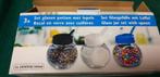 glazen potten met lepels + blauwe deksels, Huis en Inrichting, Ophalen of Verzenden