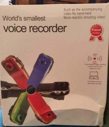 NIEUW! Voice recorder werelds kleinste recorder zwart €26,99 beschikbaar voor biedingen