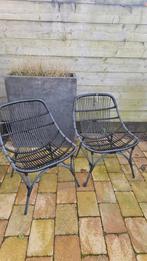 Twee rotan tuinstoelen, Tuin en Terras, Tuinstoelen, Ophalen, Gebruikt, Rotan