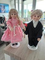 Poppen van Porselein Jongen en Meisje met Standaard, Ophalen of Verzenden, Accessoires, Roze, Onbekend