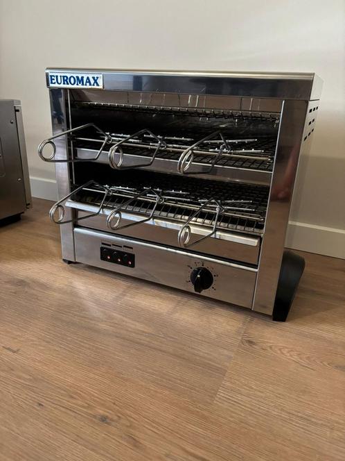 Euromax Toaster Dubbellaags + 6 klemmen, Witgoed en Apparatuur, Contactgrills, Zo goed als nieuw, Uitneembare platen, Ophalen
