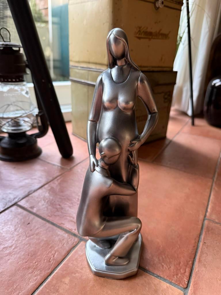 Beeld zwangere vrouw met man, Verzamelen, Beelden en Beeldjes, Ophalen of Verzenden, Nieuw, Mens