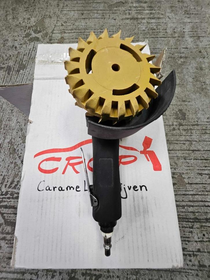 Poliermachine sticker/folie verwijderaar pneumatisch, Doe-het-zelf en Verbouw, Gereedschap | Slijpmachines, Zo goed als nieuw