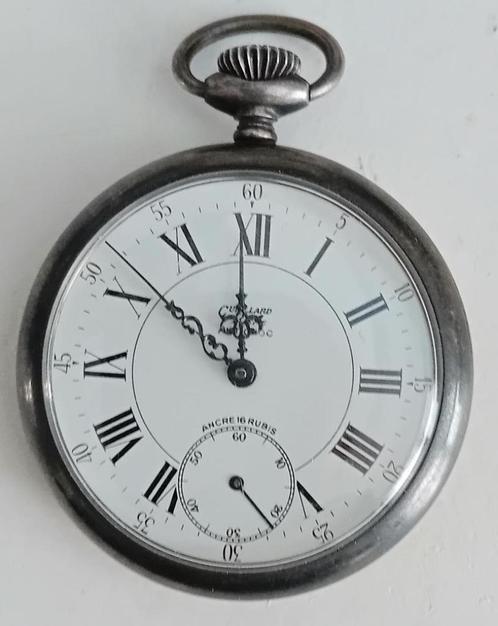 Antiek heren zakhorloge met secondewijzer, Antiek en Kunst, Antiek | Klokken, Ophalen of Verzenden