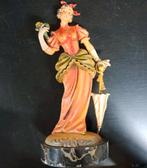 Vintage Dame met Parasol Beeld, Ophalen of Verzenden