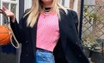 Roze gilet spencer, Maat 38/40 (M), Ophalen of Verzenden, Zo goed als nieuw, Roze