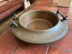 Oude koperen Schaal met Handvatten (Brassero), Ophalen of Verzenden
