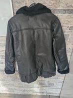 Zwarte leren jas Maat M, Kleding | Dames, Jassen | Winter, Maat 38/40 (M), Zwart, Onbekend, Ophalen of Verzenden