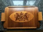 Oud Houten Dienblad met ingelegd het Wapen van Nederland., Ophalen of Verzenden