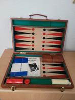 Vintage Backgammon set in koffer, Gebruikt, Een of twee spelers, Onbekend, Onbekend