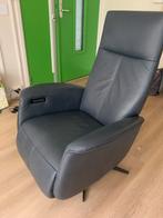 Relaxstoel XS met opstahulp - Morena Blue Leer, Minder dan 50 cm, Minder dan 75 cm, Leer, Ophalen of Verzenden