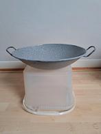 Grijs gewolkte wok., Antiek en Kunst, Antiek | Emaille, Ophalen of Verzenden