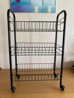Keuken trolley, Ophalen of Verzenden, Zo goed als nieuw, Zwart, Minder dan 100 cm