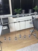 Industriële hanglamp met 6 lichtbronnen, Huis en Inrichting, Lampen | Plafondlampen, Ophalen, Zo goed als nieuw, Metaal, Industrieel
