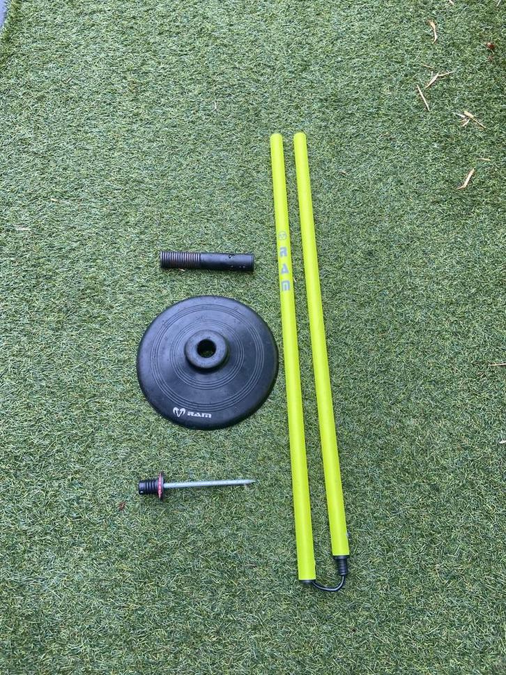 RAM Slalomstaven Set - Voetbaltraining, Sport en Fitness, Voetbal, Zo goed als nieuw, Set, Ophalen