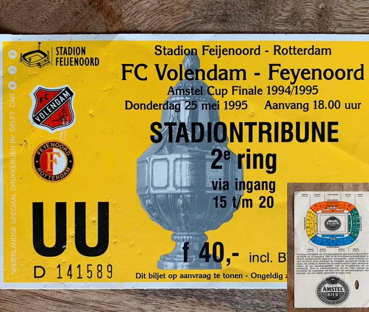 FC Volendam-Feyenoord Rotterdam: 25 Mei 1995, Verzamelen, Sportartikelen en Voetbal, Ophalen of Verzenden