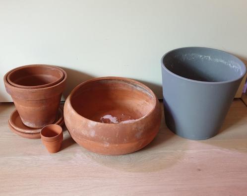 Set terracotta bloempotten, voor binnen of buiten planten, Tuin en Terras, Bloempotten, Zo goed als nieuw, Terracotta, Binnen