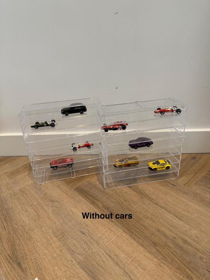 ZGAN 2x 1:64 speelgoed Hotwheels auto opbergrek rek kast, Kinderen en Baby's, Speelgoed | Speelgoedvoertuigen, Zo goed als nieuw