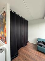 2 Kant en klaar zwarte verduisterende gordijnen- Met Ringen, Huis en Inrichting, Stoffering | Gordijnen en Lamellen, 200 cm of meer