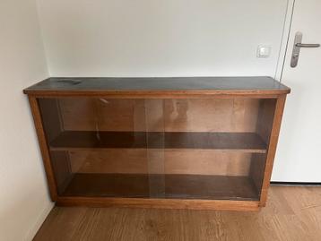 Vintage Vitrinekast/Boekenkast - 150x86 cm beschikbaar voor biedingen