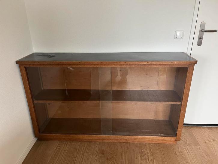 Vintage Vitrinekast/Boekenkast - 150x86 cm, Huis en Inrichting, Kasten | Boekenkasten, Gebruikt, 100 tot 150 cm, Minder dan 100 cm