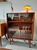 Vintage, midcentury vitrine kast, Huis en Inrichting, Kasten | Vitrinekasten, Ophalen, Gebruikt, 50 tot 100 cm, Minder dan 100 cm