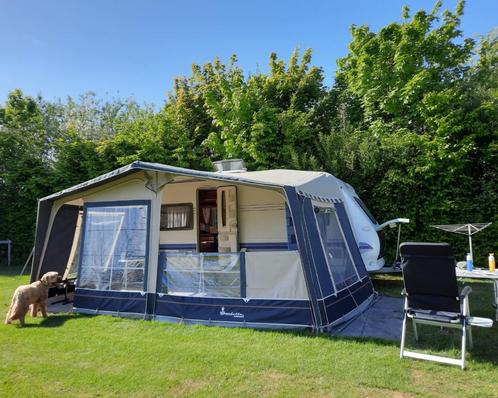 Hobby De luxe Excellent 460 DUFE Mover Voortent Fransbed, Caravans en Kamperen, Caravans, Particulier, tot en met 4, 1000 - 1250 kg