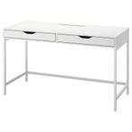 IKEA bureau wit ALEX Bureau, maat 132x58 cm, Huis en Inrichting, Bureaus, Ophalen, Zo goed als nieuw, Bureau