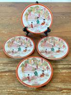 4 Borden / gebaksborden - porselein - Oosters decor, Ophalen of Verzenden