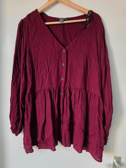 Bordeaux Rode Blouse - Primark - Maat 46, Kleding | Dames, Blouses en Tunieken, Gedragen, Maat 46/48 (XL) of groter, Rood, Ophalen of Verzenden
