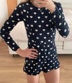 H&M Blauwe hartjes playsuit / korte jumpsuit, H&M, Blauw, Ophalen of Verzenden, Maat 34 (XS) of kleiner