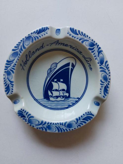 Delfts blauw asbak Holland America Line Schoonhoven, Verzamelen, Scheepvaart, Ophalen of Verzenden