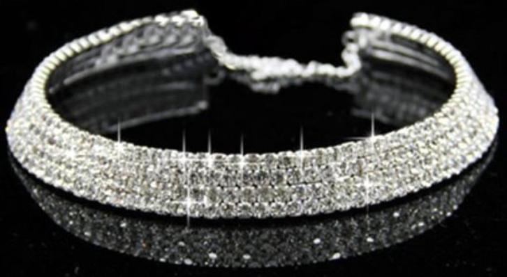 Swarovski Elements zirkonia kristallen ketting Box A–83, 84, Sieraden, Tassen en Uiterlijk, Kettingen, Nieuw, Zilver, Zilver, Met kristal