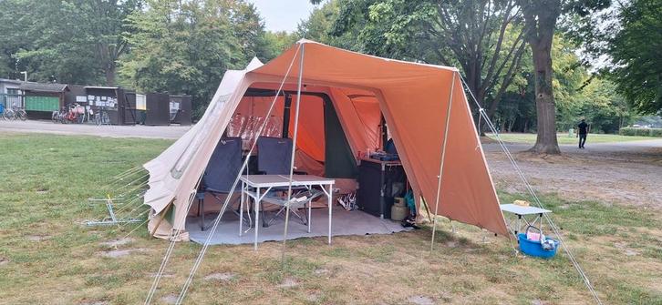 Tekoop (De Waart) vrijbuiter tent tent 3,5x6, Caravans en Kamperen, Tenten, tot en met 4, Gebruikt, Ophalen
