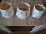 3 Brocante lampenkappen., Huis en Inrichting, Lampen | Lampenkappen, Ophalen, Rond, Minder dan 25 cm