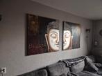 Schilderijen buddha 2 delig, Gebruikt, Ophalen of Verzenden, Schilderij, 100 tot 125 cm